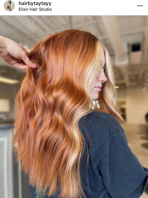 Pumpkin Spice Hair thick wavy long