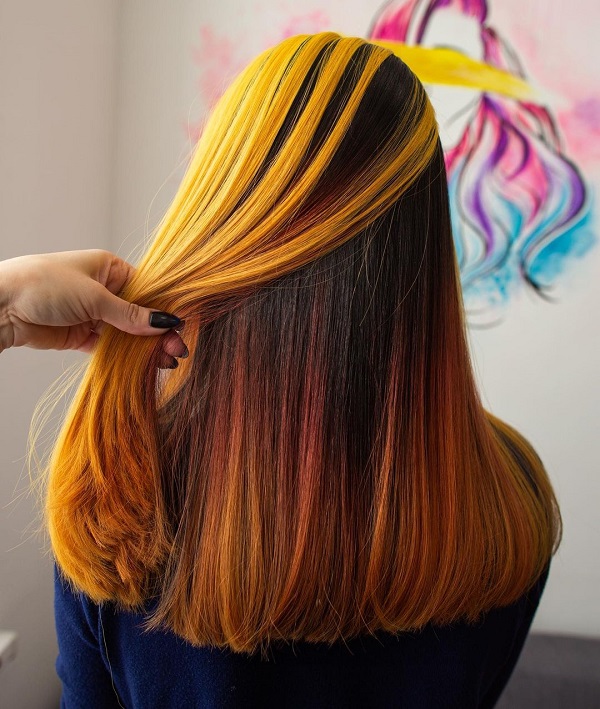 Yellow Hair Color Hairstyle