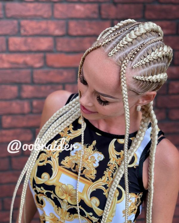Blonde Braided Hairstyle for Women