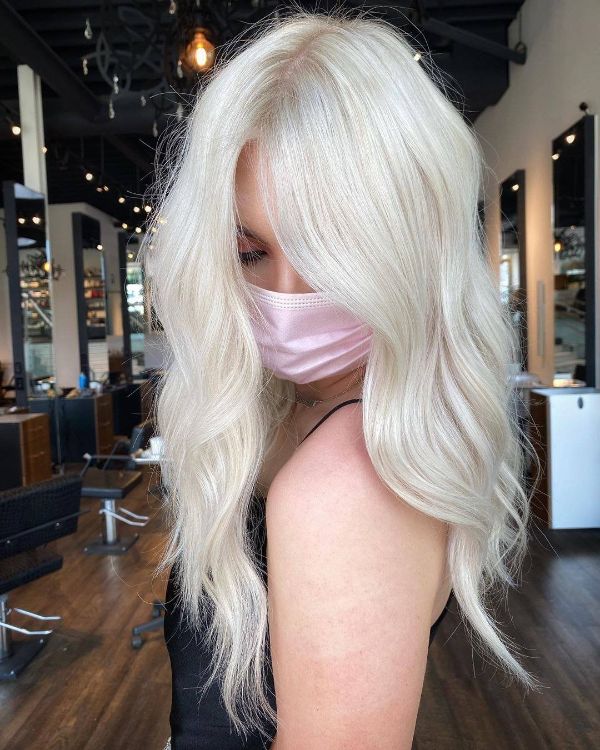 bleached blonde white chocolate hair