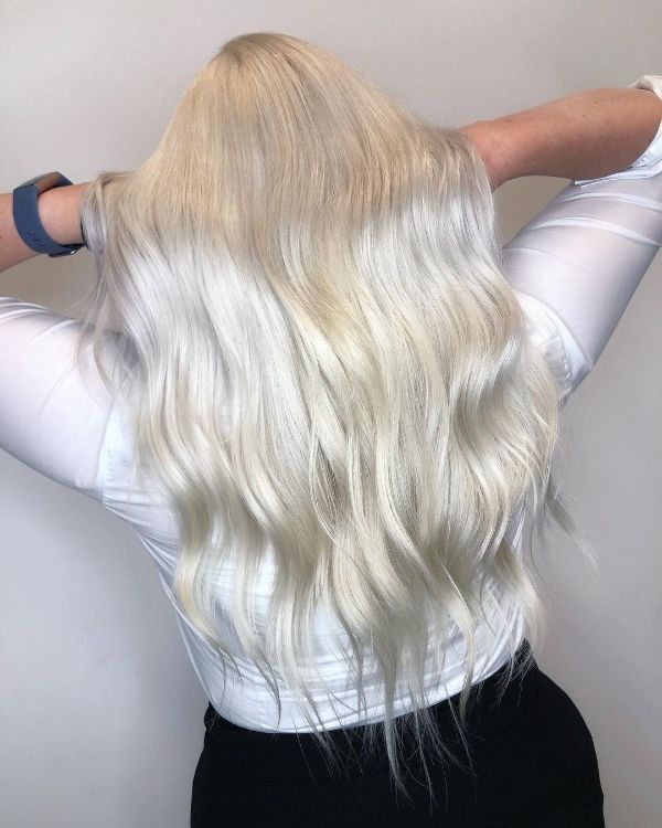 very long white chocolate hair