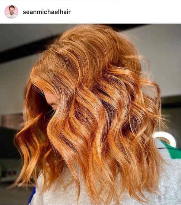 pumpkin spice hair bright wavy