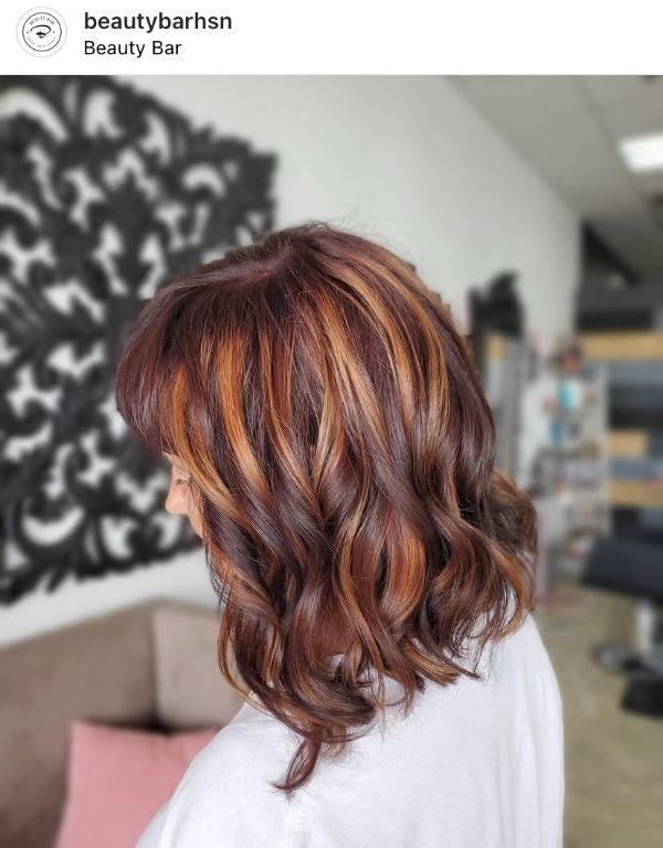 pumpkin spice hair highlights