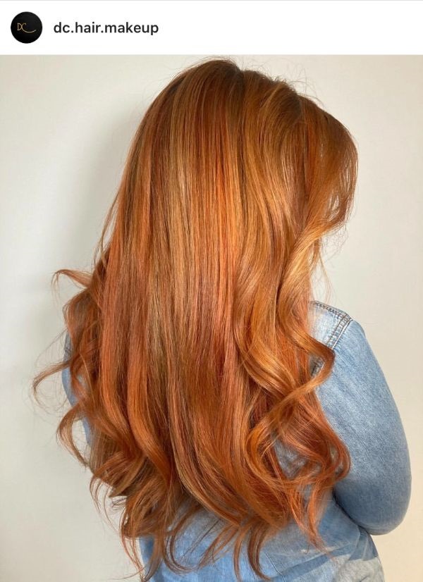 bright pumpkin spice hair