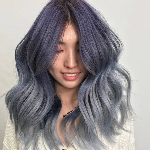 denim blue hair ombre