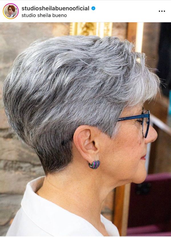 gray haircut for women over 50