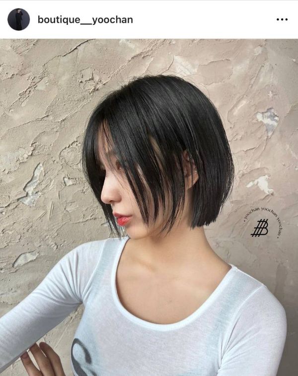 short fine Korean hairstyle