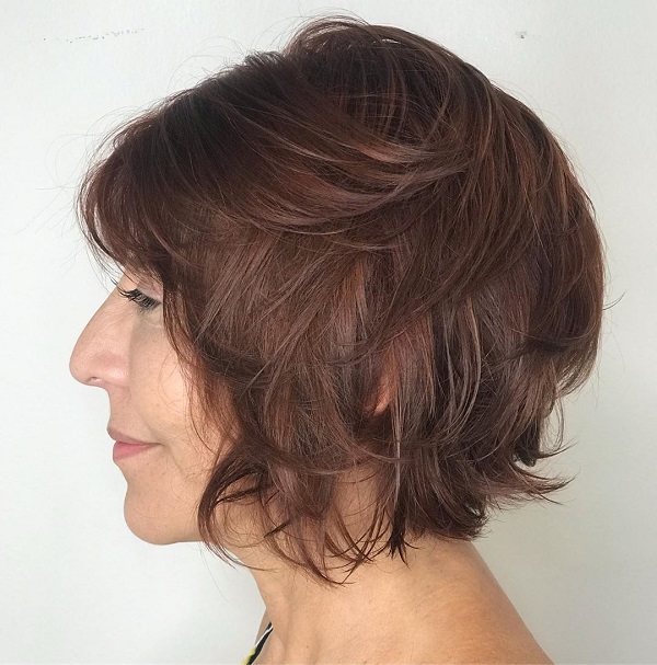 tousled haircut for women over 50