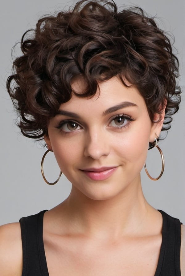 Curly Pixie Cut Hairstyle
