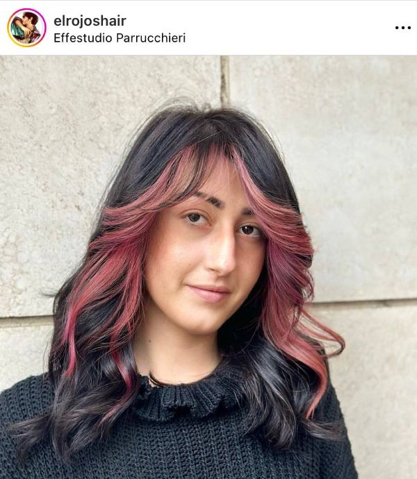 cut black and pink underneath