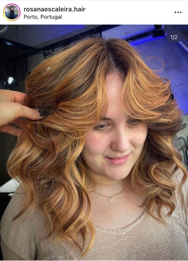 golden copper hair style