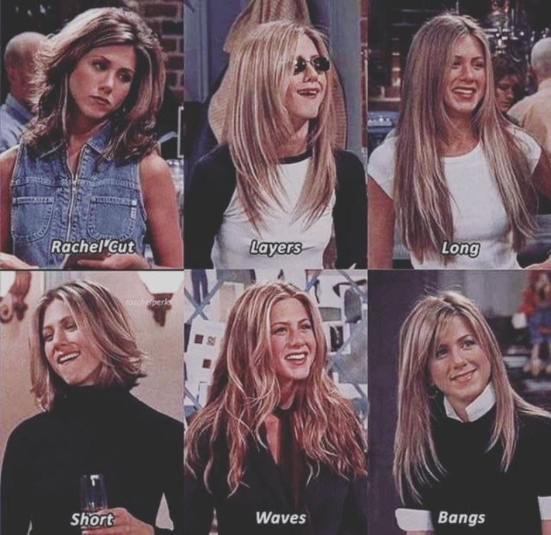 All Haircuts of Rachel from Friends