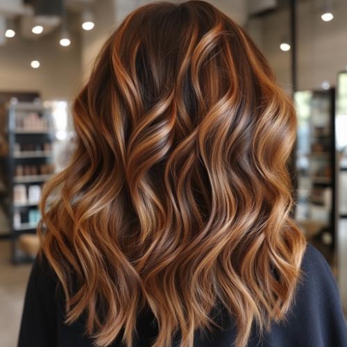 Medium Layered Caramel Waves