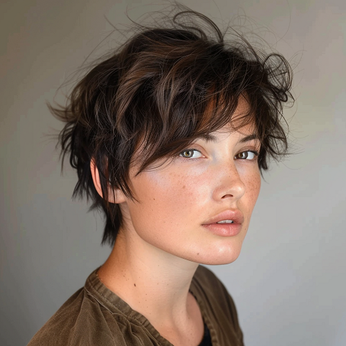 Short Butterfly Layers and Wispy Bangs