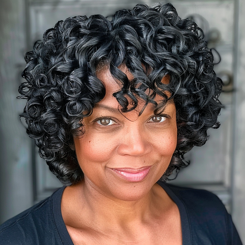 Natural curly hair over 50