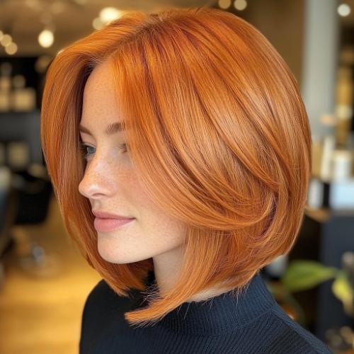 Mid-Length Ginger Bob with Layers