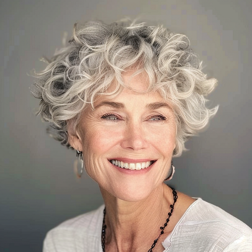 short curls over 60