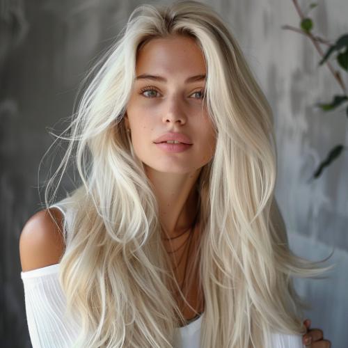 Lengthy Blonde Hairstyle