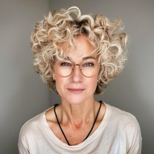 Curly Pixie Cut for Women over 60