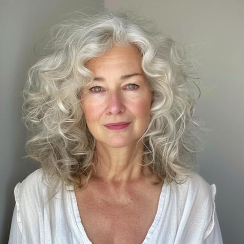 Layered Curls for Women over 60