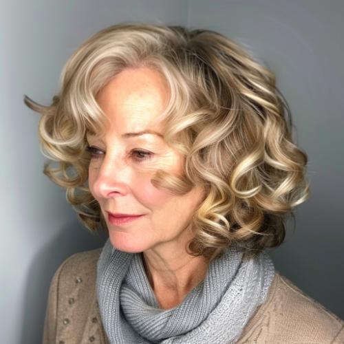 Cascading Spiral Curls for Women over 60