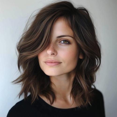 Wavy Layers at Shoulder Length