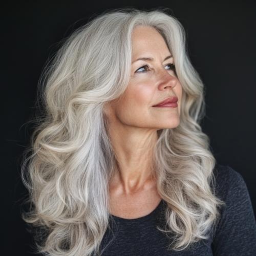 Long waves with layers for women over 60