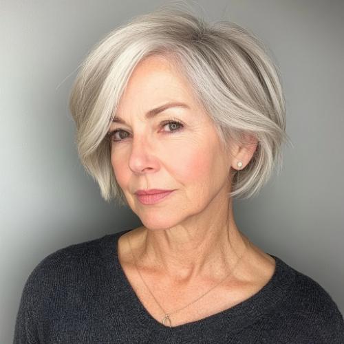 Easy Wash-and-Wear Bob haircut for women over 60