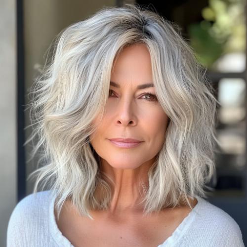 gray silver platinum haircut