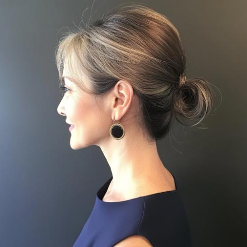 Elegant ponytail for a woman over 50