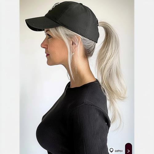 Ponytail for a woman over 50 with a chic look