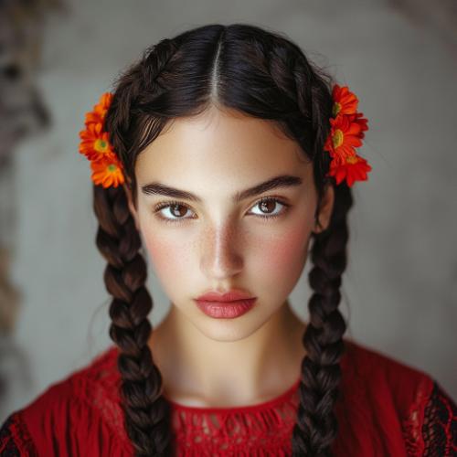 Intricate Mexican braids showcasing modern and traditional styles