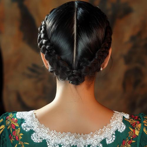 Artistic Mexican braids featuring sophisticated designs and cultural elements