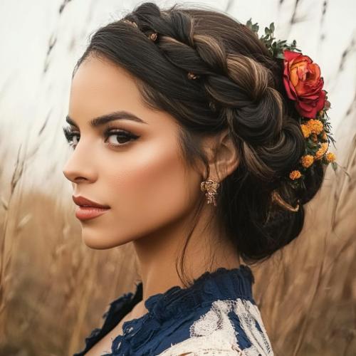 Intricate Mexican braids showcasing vibrant colors and artistic designs