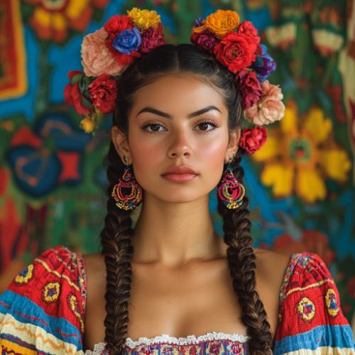 Chic Mexican braids featuring elaborate weaving and cultural patterns