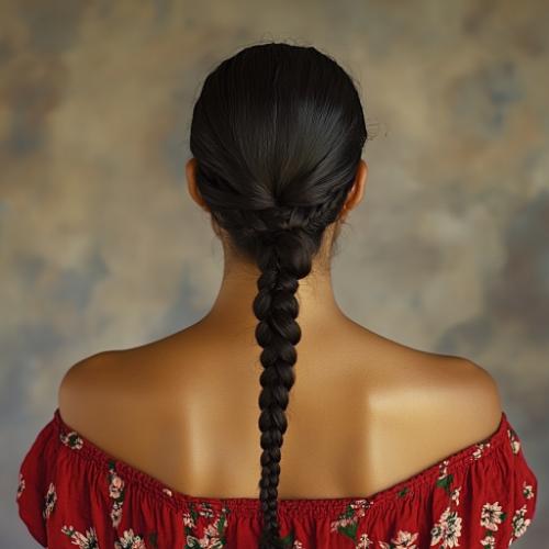 Detailed Mexican braids showcasing artistic weaving and colorful embellishments