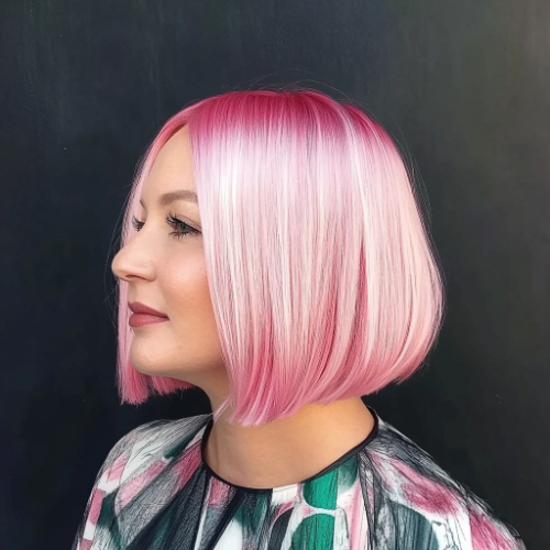 Fabulous pink bob hairstyle