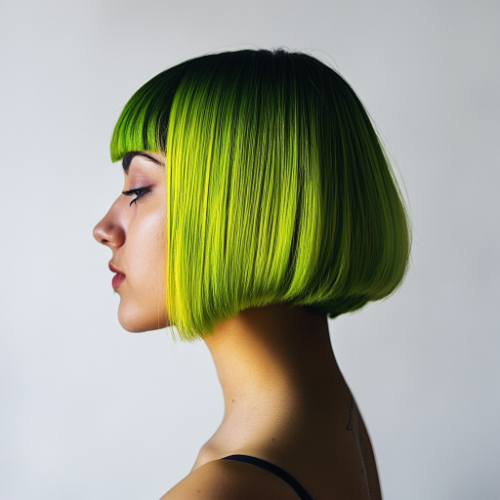 elegant green bob style