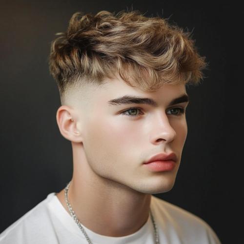 wavy alpaca haircut for young men