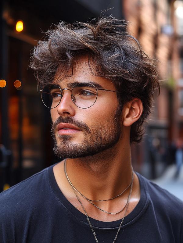 trendy ideas of haircuts for men with glasses IT profession