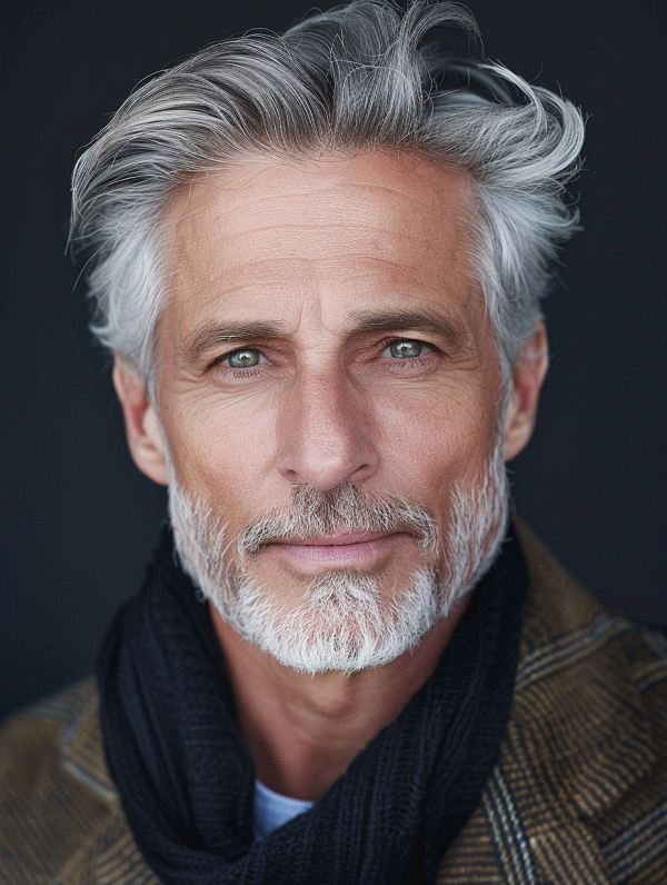 trendy older men's haircut 